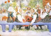 Carl Larsson Kersti-s Birthday oil on canvas